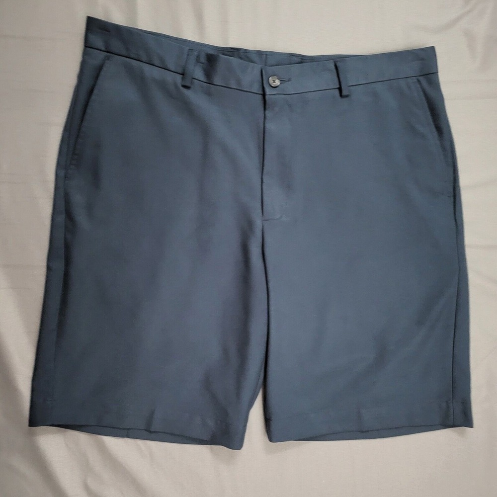 Greg Norman Mens Navy Blue Golf Shorts Size 36 Performance Polyester Solid TL101